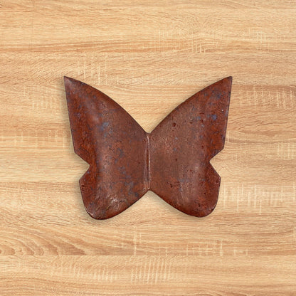 Red Jasper Butterfly Carving Natural Handcrafted Crystal Decor for Home & Gift - RAN558