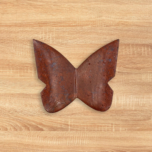 Red Jasper Butterfly Carving Natural Handcrafted Crystal Decor for Home & Gift - RAN558