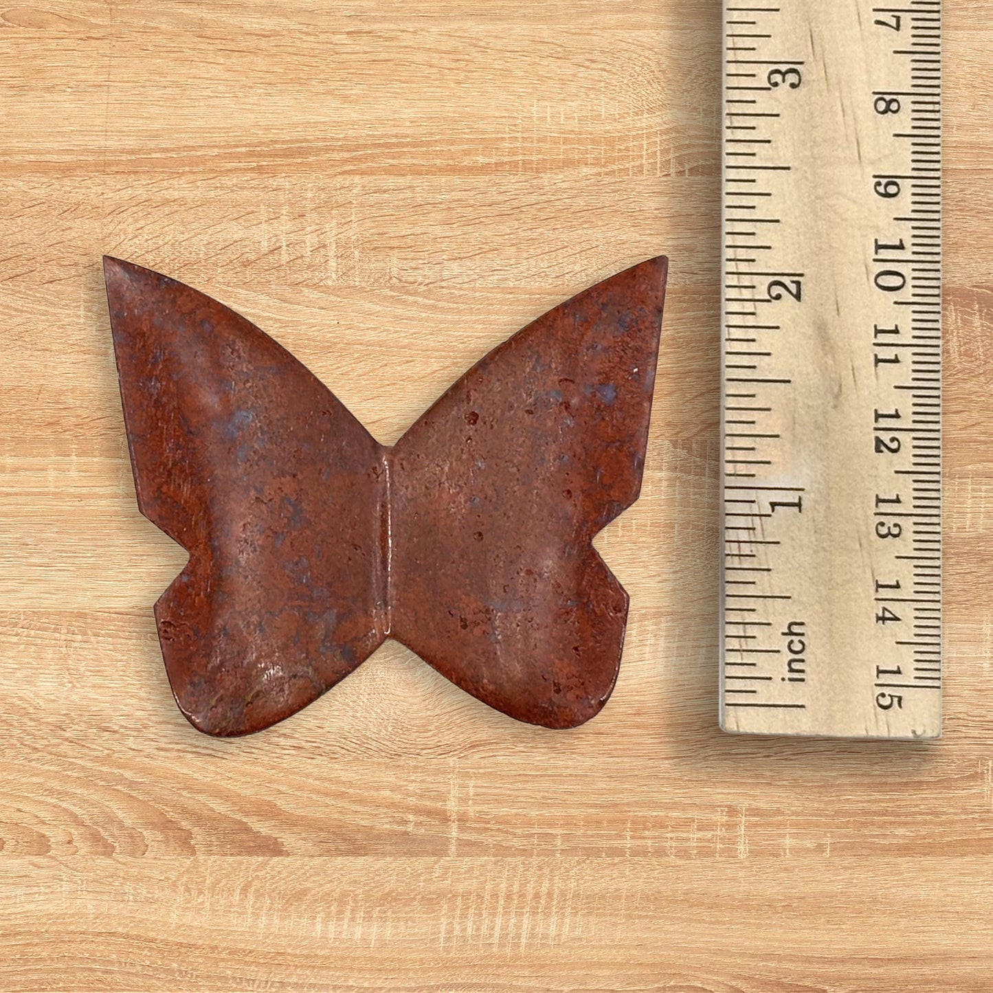 Red Jasper Butterfly Carving Natural Handcrafted Crystal Decor for Home & Gift - RAN558