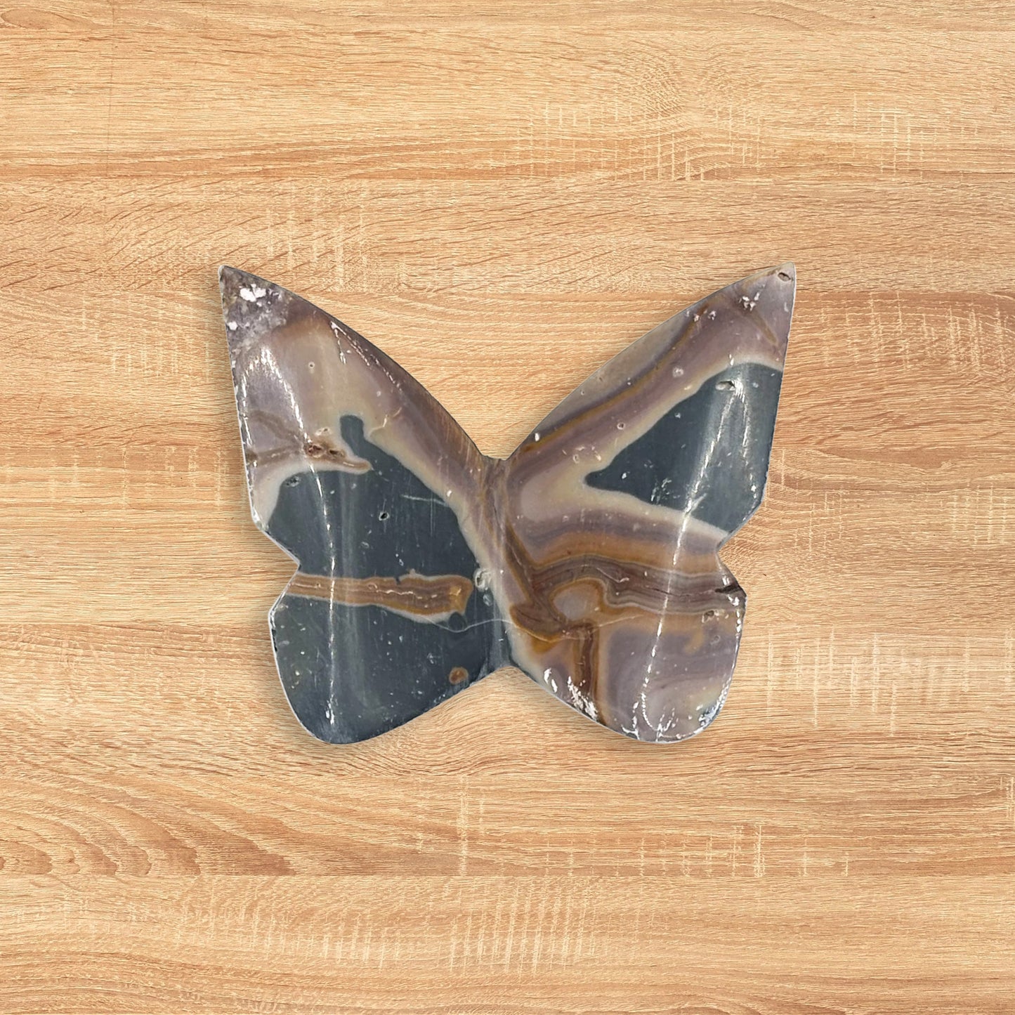 Polychrome Jasper Butterfly Carving Natural Handcrafted Crystal Decor for Home & Gift - RAN561