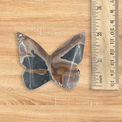 Polychrome Jasper Butterfly Carving Natural Handcrafted Crystal Decor for Home & Gift - RAN561