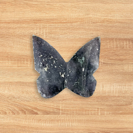 Grape Agate Butterfly Carving Natural Handcrafted Crystal Decor for Home & Gift - RAN565