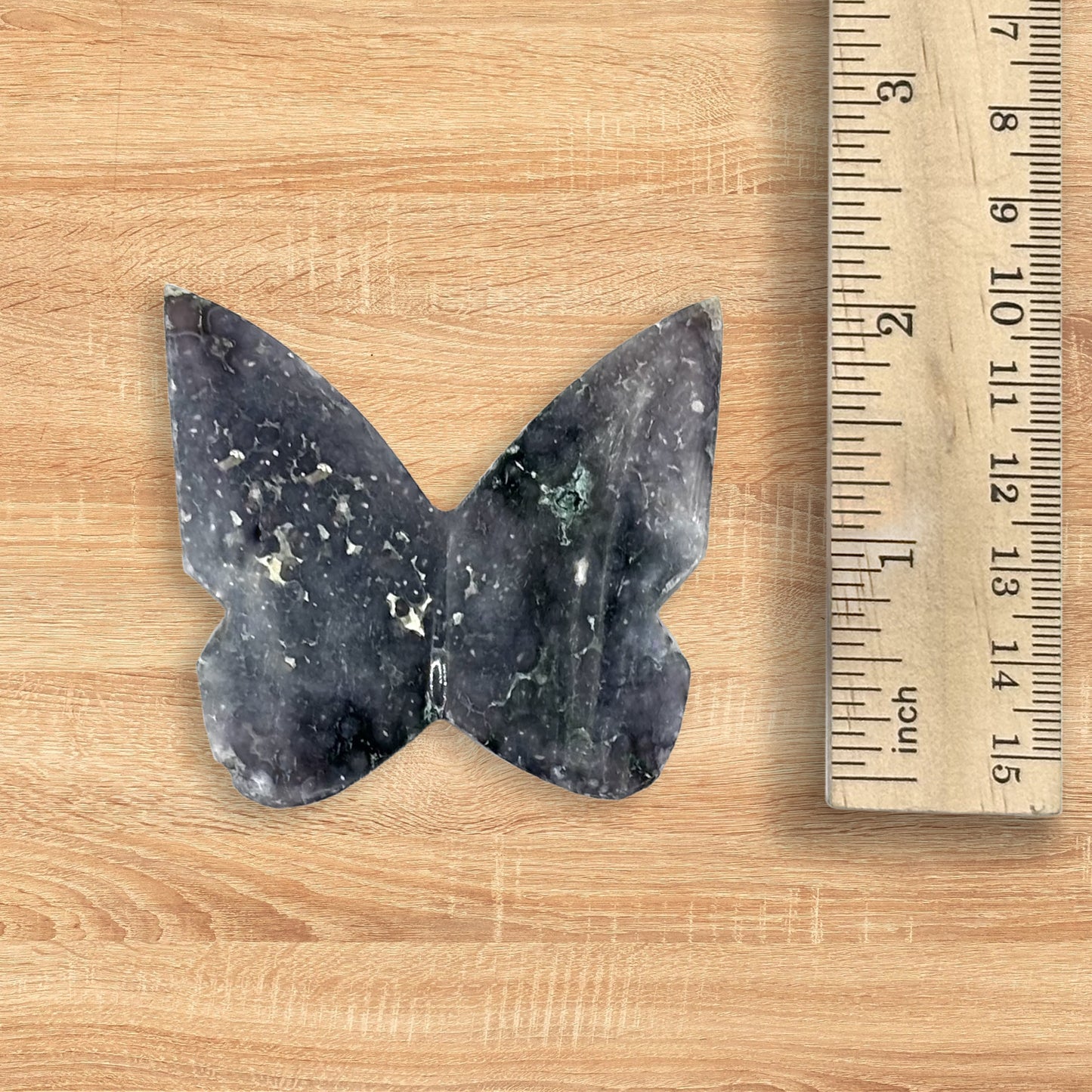 Grape Agate Butterfly Carving Natural Handcrafted Crystal Decor for Home & Gift - RAN565