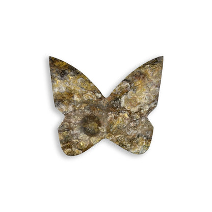 Bumble Bee Jasper Butterfly Carving Natural Handcrafted Crystal Decor for Home & Gift - RAN566