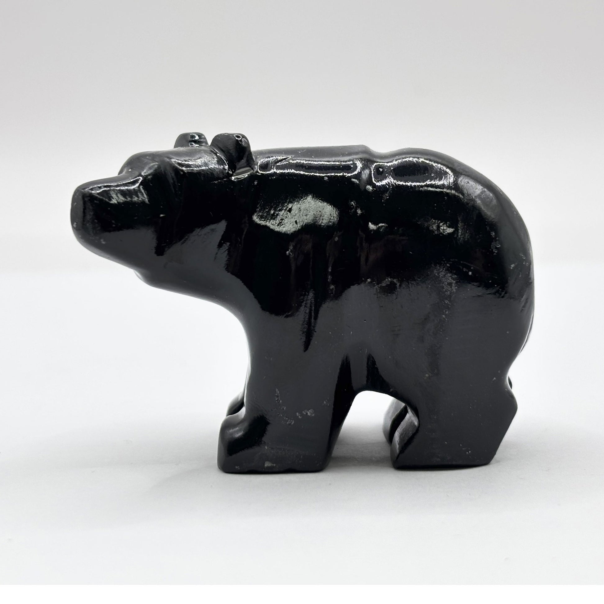 Black Onyx Bear Figurine - Gem Avenue
