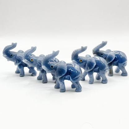 Angelite Elephant Figurine - Gem Avenue