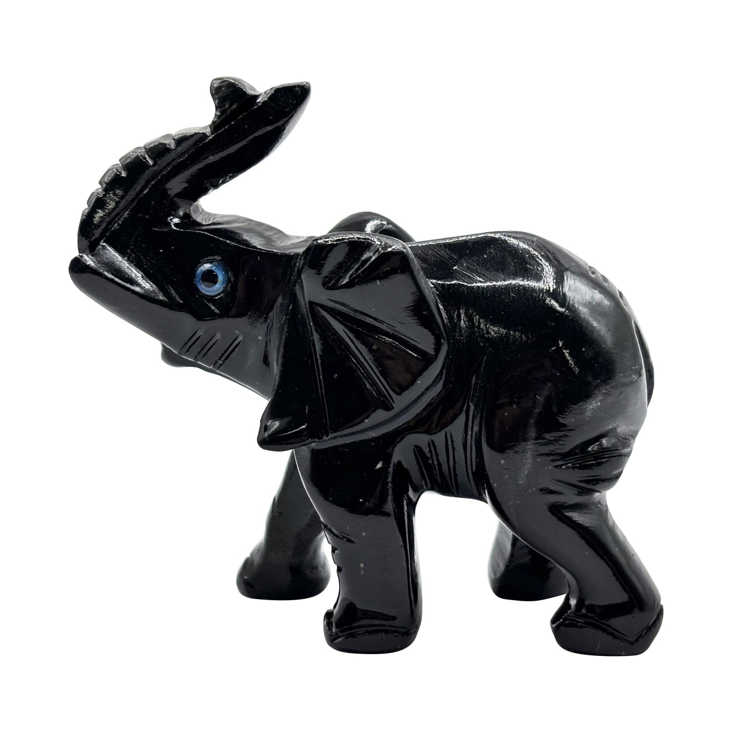 Black Onyx Elephant Figurine - Gem Avenue