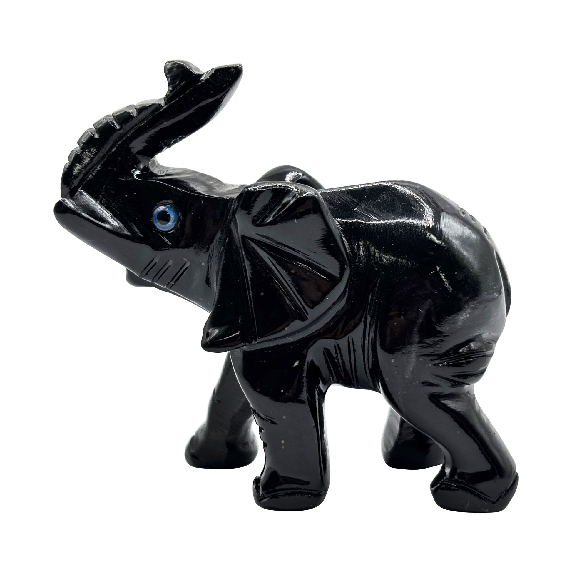 Black Onyx Elephant Figurine - Gem Avenue