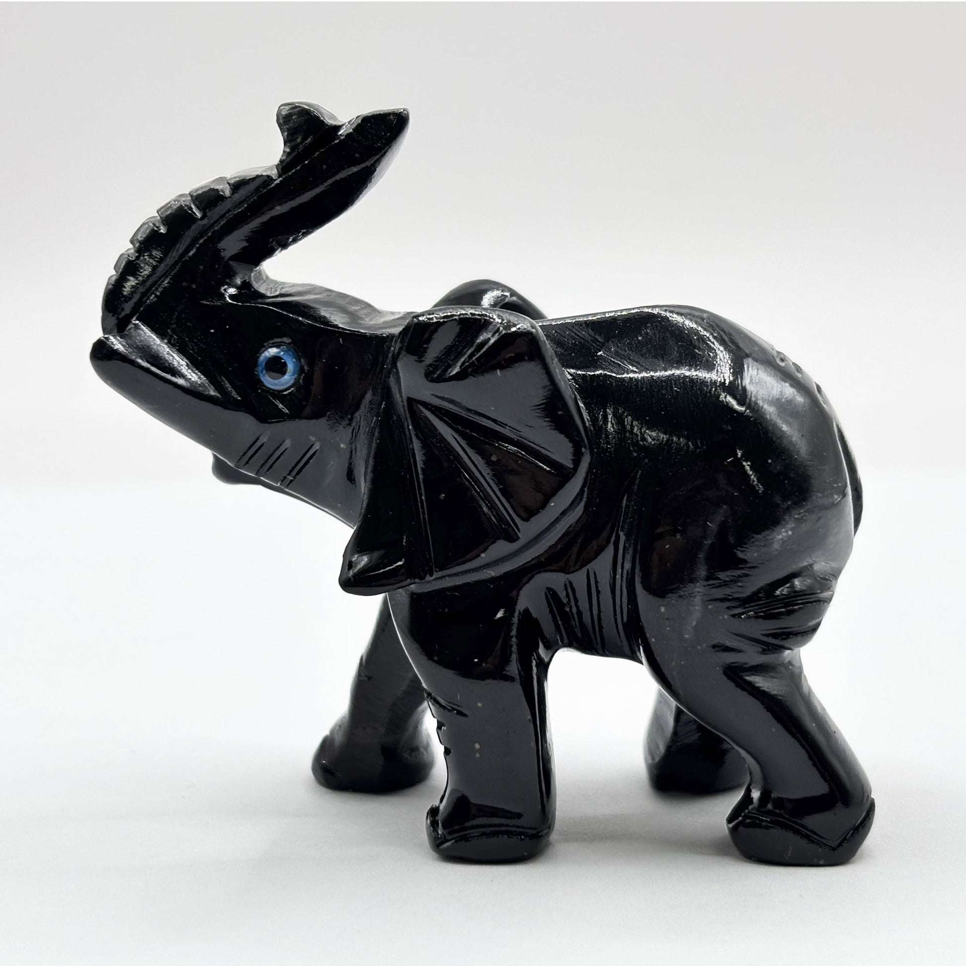 Black Onyx Elephant Figurine - Gem Avenue