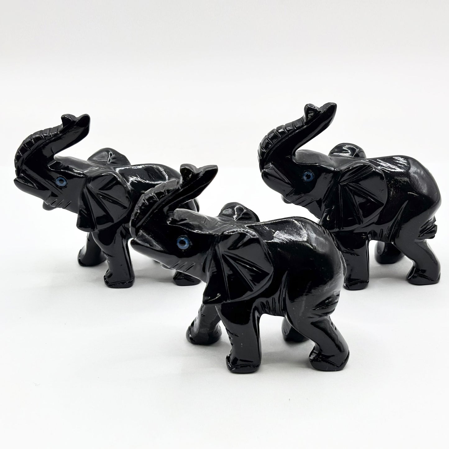 Black Onyx Elephant Figurine - Gem Avenue