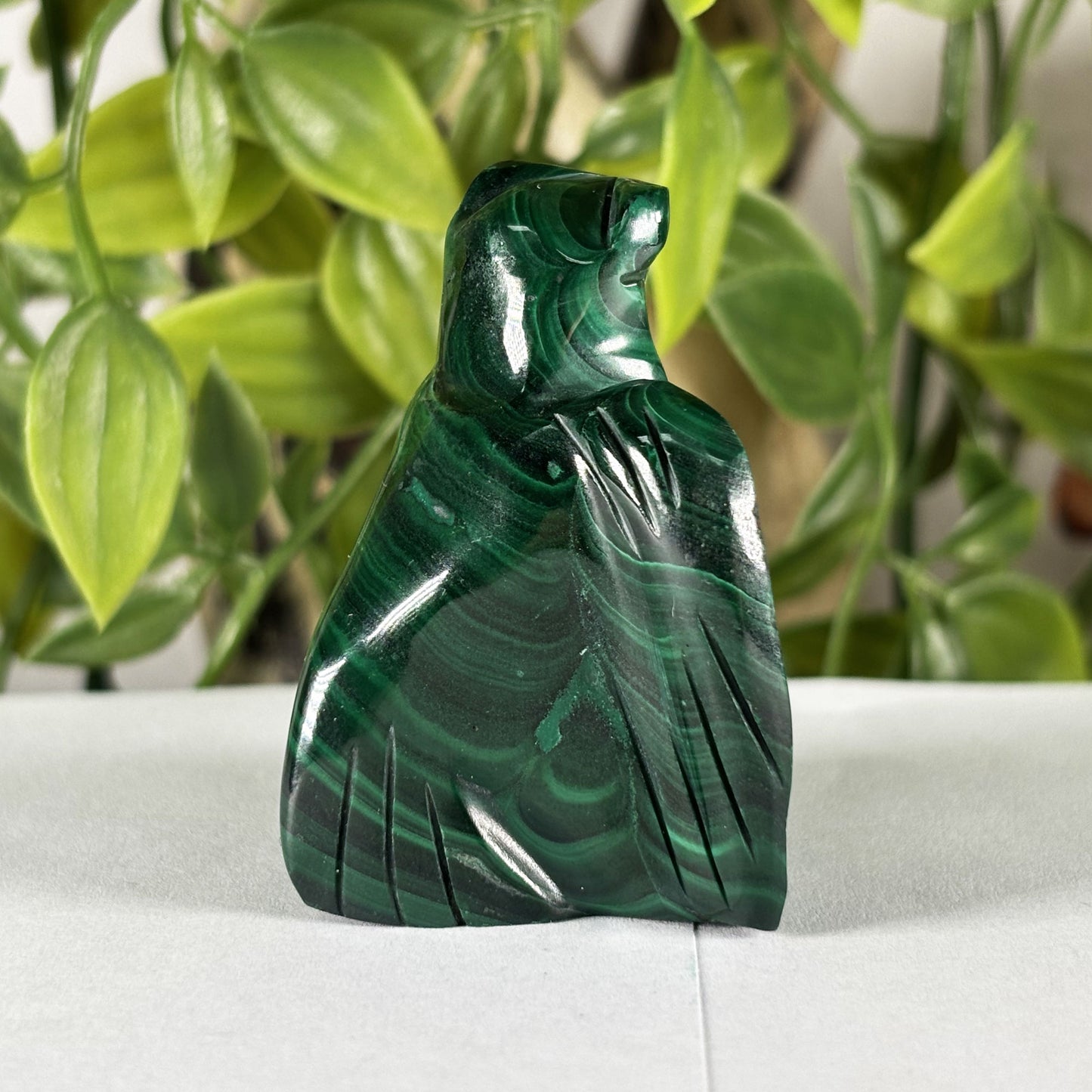 Malachite Gemstone Bird Figurine - Gem Avenue Retail