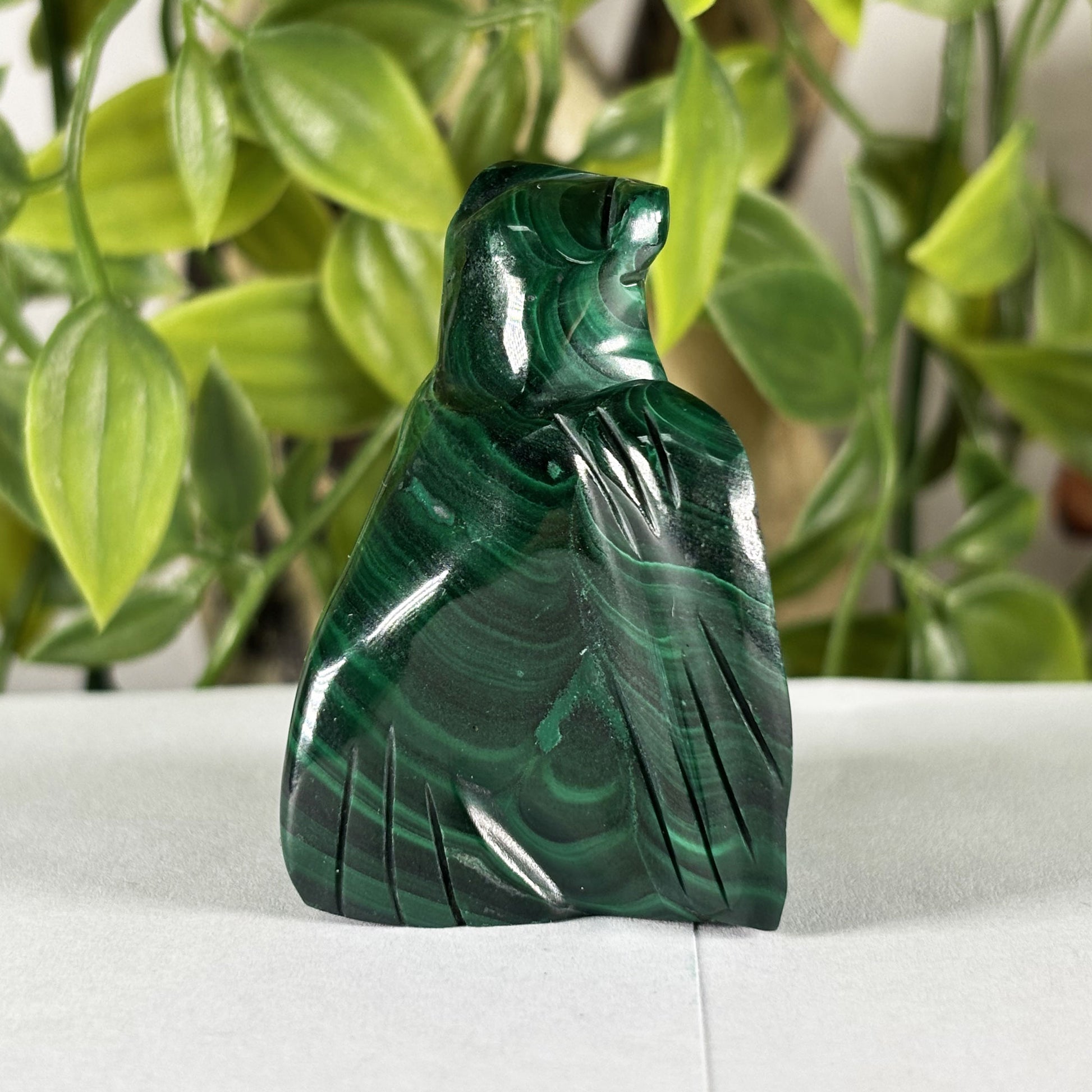 Malachite Gemstone Bird Figurine - Gem Avenue Retail