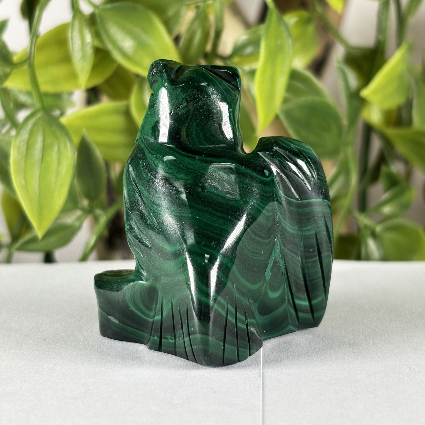 Malachite Gemstone Bird Figurine - Gem Avenue Retail