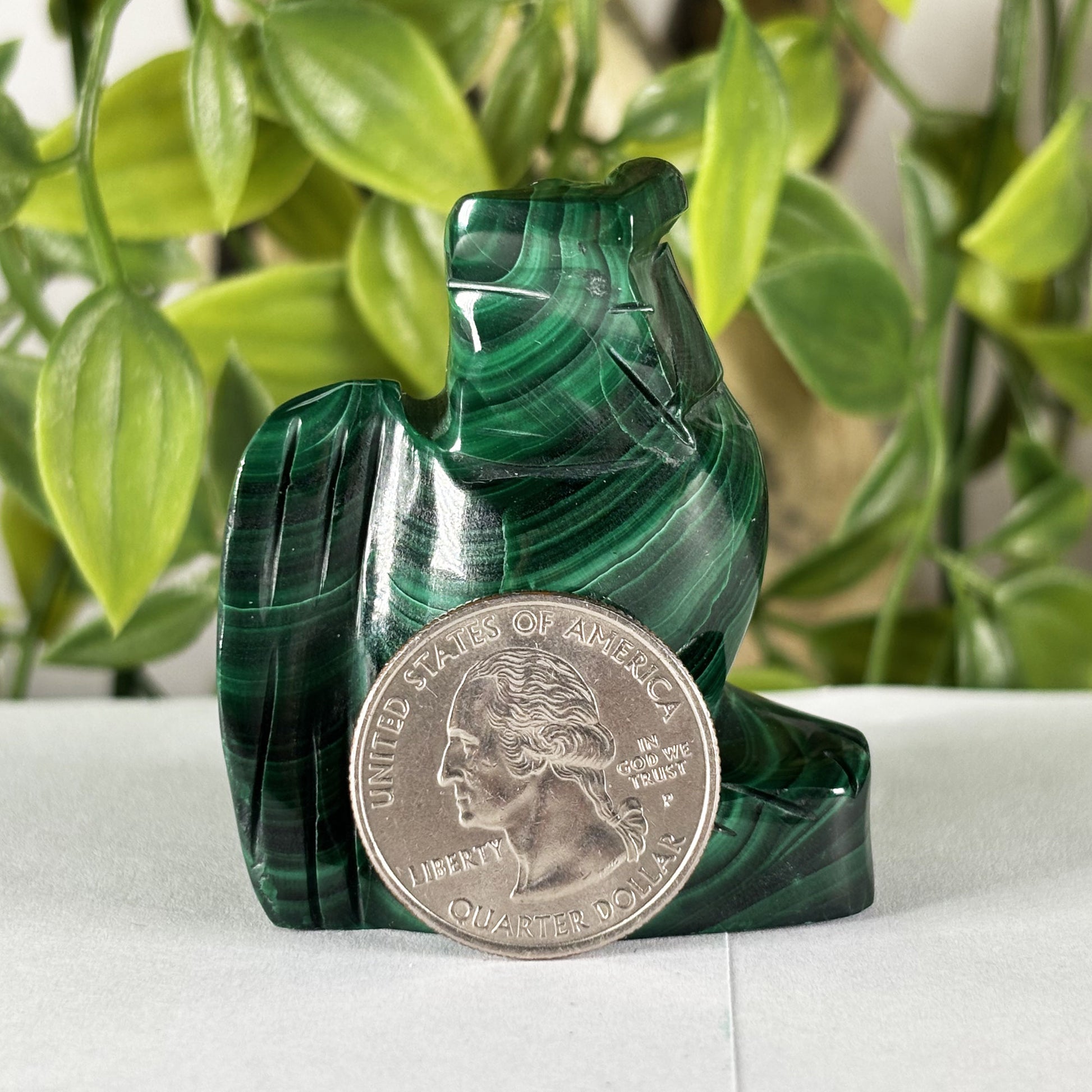 Malachite Gemstone Bird Figurine - Gem Avenue Retail