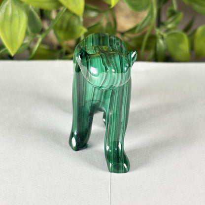 Malachite Gemstone Bear Figurine - Gem Avenue Retail