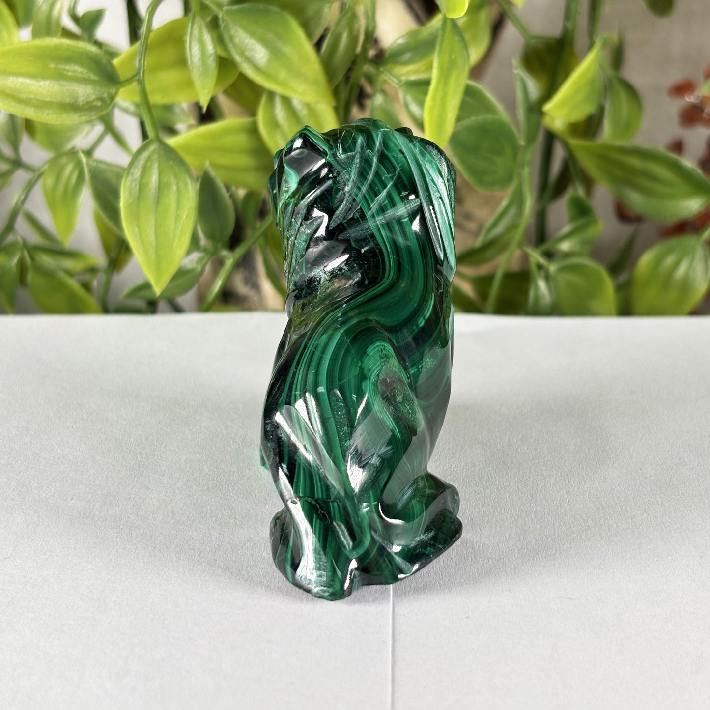 Malachite Gemstone Lion Figurine - Gem Avenue Retail