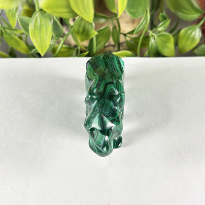 Malachite Rhino Carving - Gem Avenue Retail