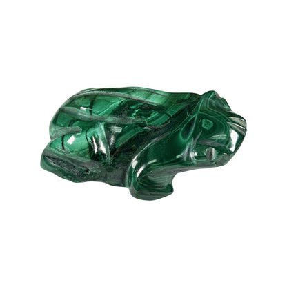 Malachite Frog Carving - Gem Avenue Retail