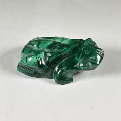 Malachite Frog Carving - Gem Avenue Retail