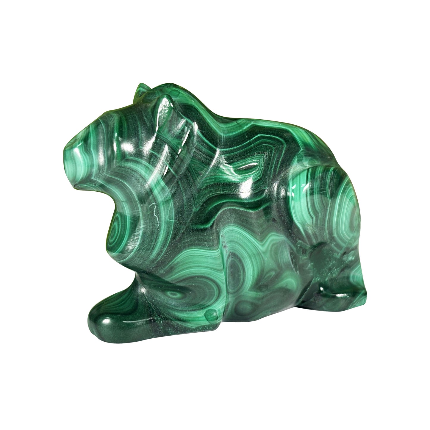 Malachite Frog Crystal Animal Figurine - Gem Avenue Retail