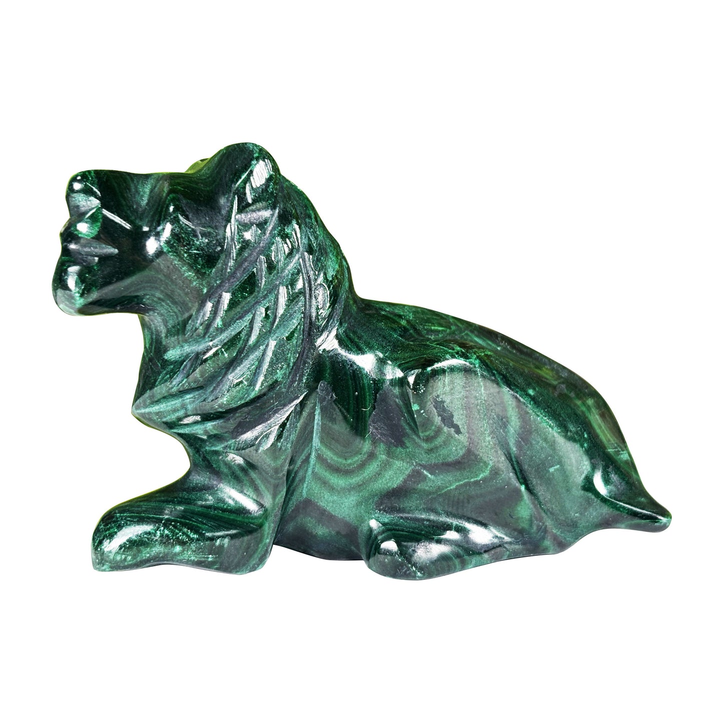 Malachite Lion Crystal Animal Figurine -  Gem Avenue Retail