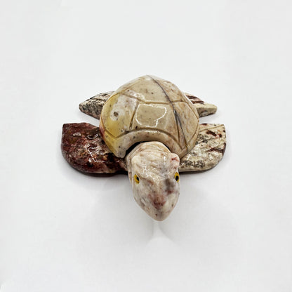 Soapstone Turtle Carving Handcrafted Decorative Animal Figurine