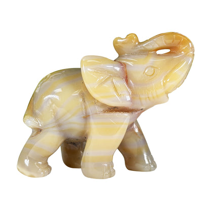 Carnelian Elephant Crystal Figurine - Gem Avenue Retail