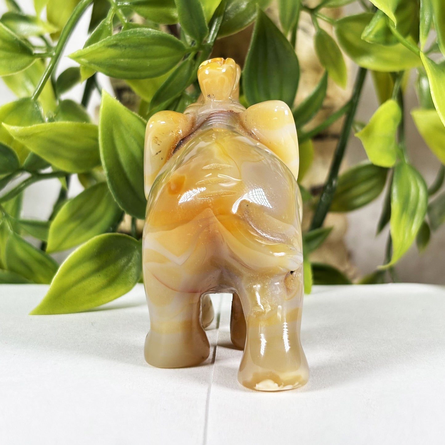Carnelian Elephant Crystal Figurine - Gem Avenue Retail