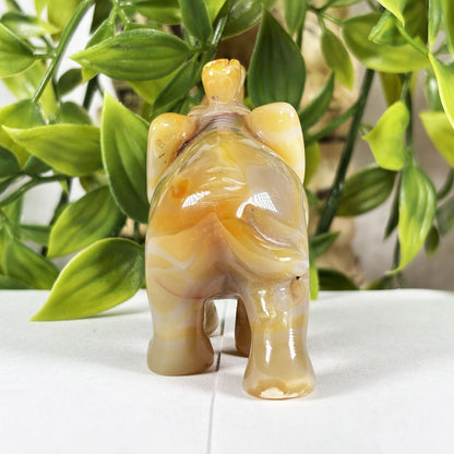 Carnelian Elephant Crystal Figurine - Gem Avenue Retail