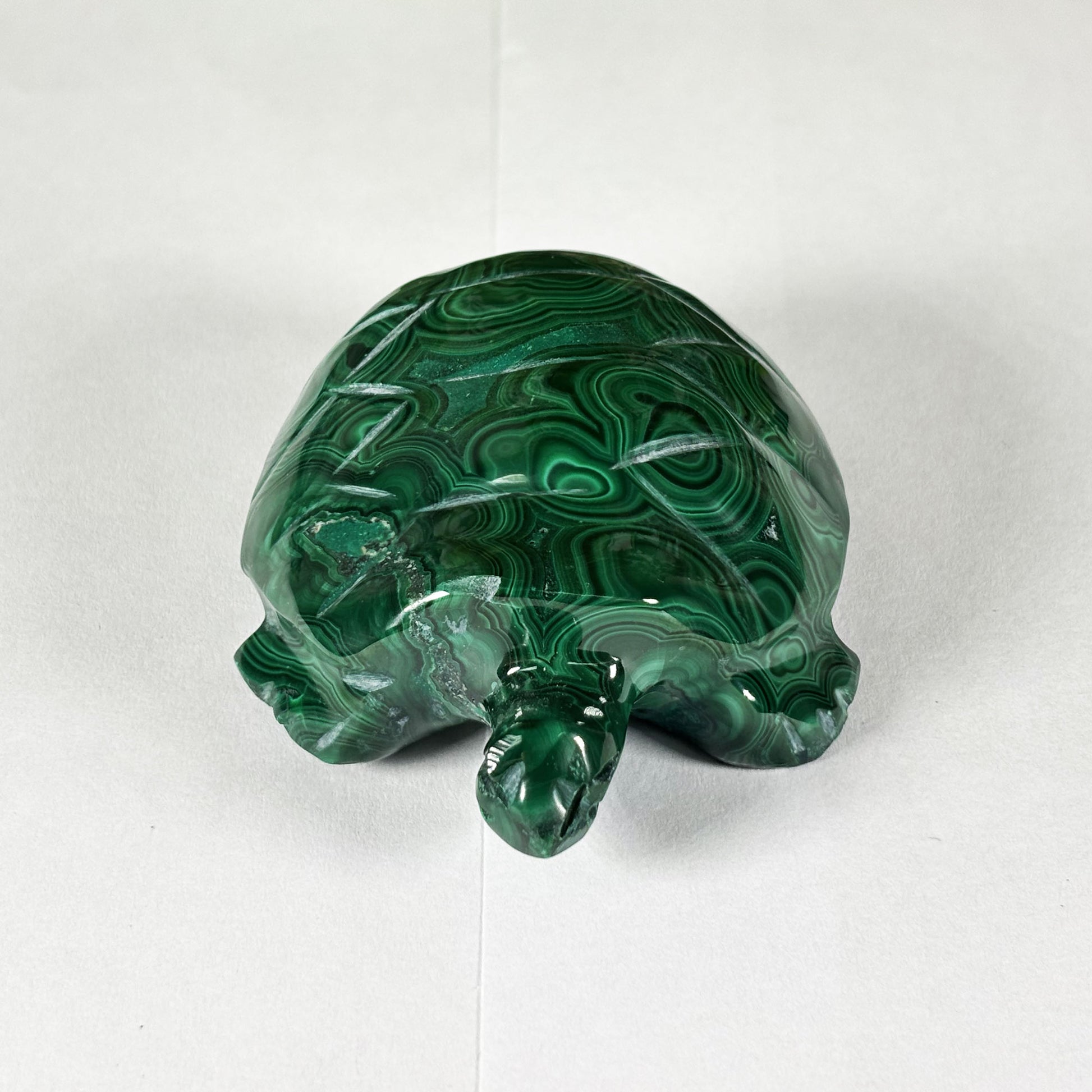 Malachite Gemstone Turtle Figurine - Gem Avenue Retail