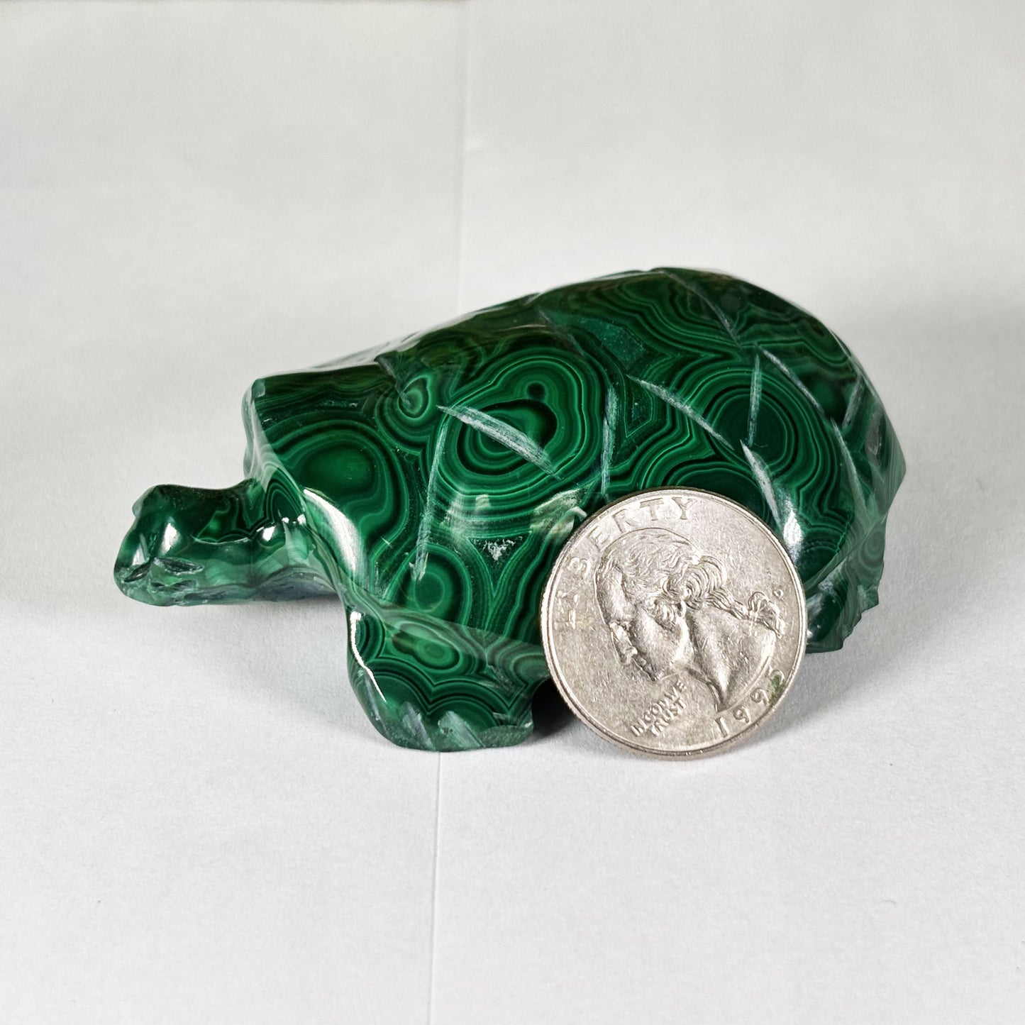 Malachite Gemstone Turtle Figurine - Gem Avenue Retail