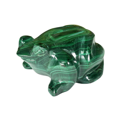 Malachite Gemstone Frog Figurine - Gem Avenue Retail