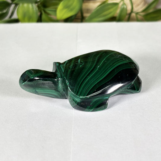 Malachite Gemstone Turtle Figurine - Gem Avenue Retail