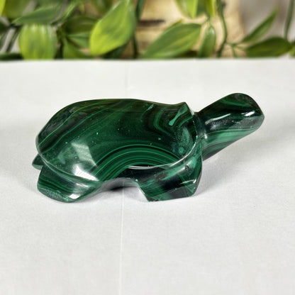 Malachite Gemstone Turtle Figurine - Gem Avenue Retail