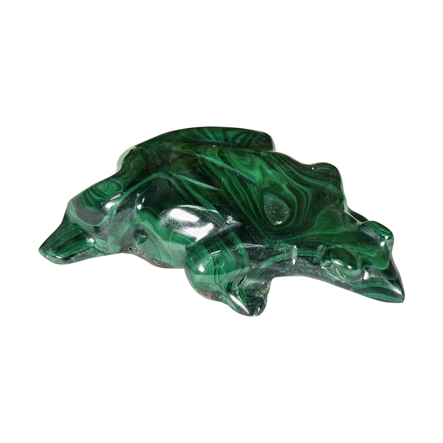 Malachite Crystal Frog Figurine - Gem Avenue Retail