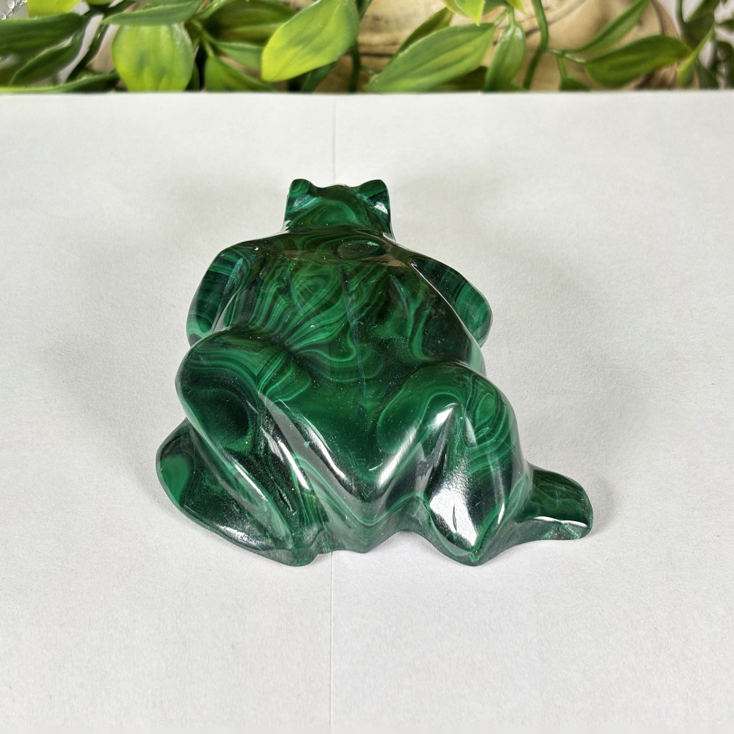 Malachite Crystal Frog Figurine - Gem Avenue Retail