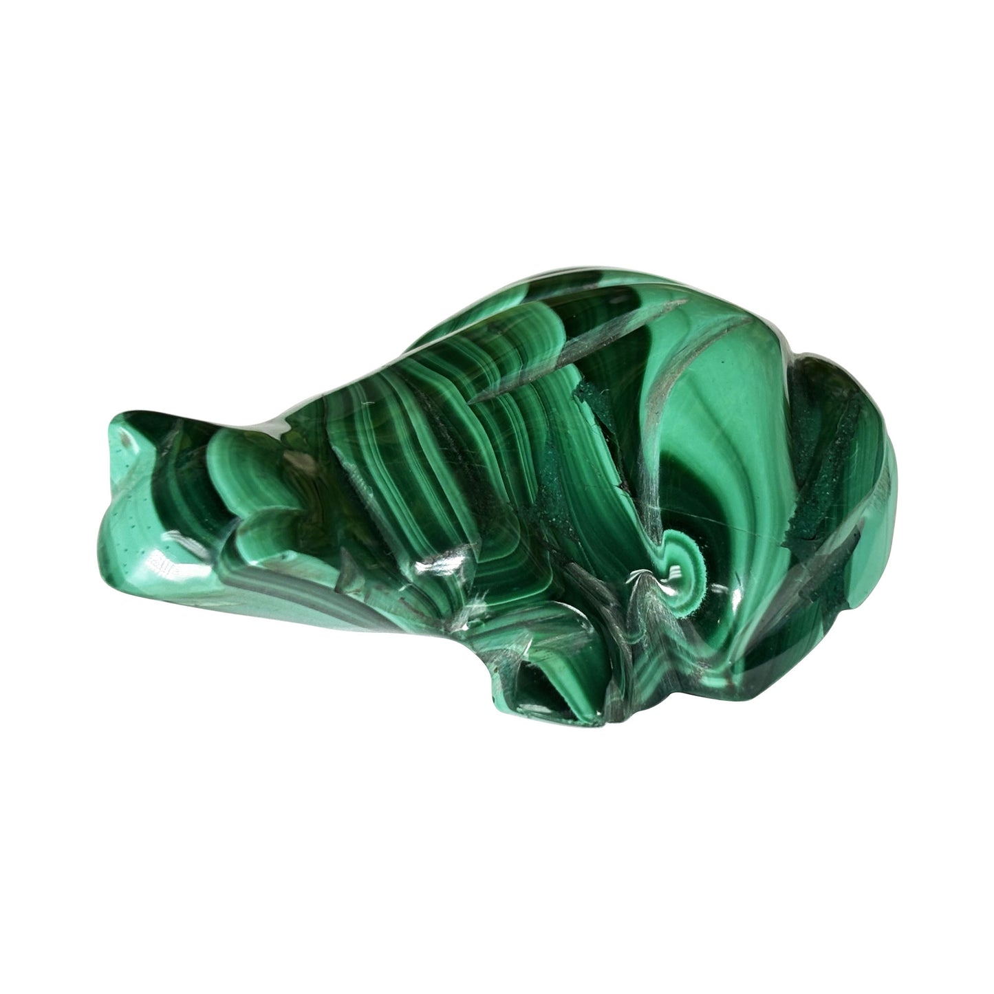 Malachite Crystal Frog Figurine - Gem Avenue Retail
