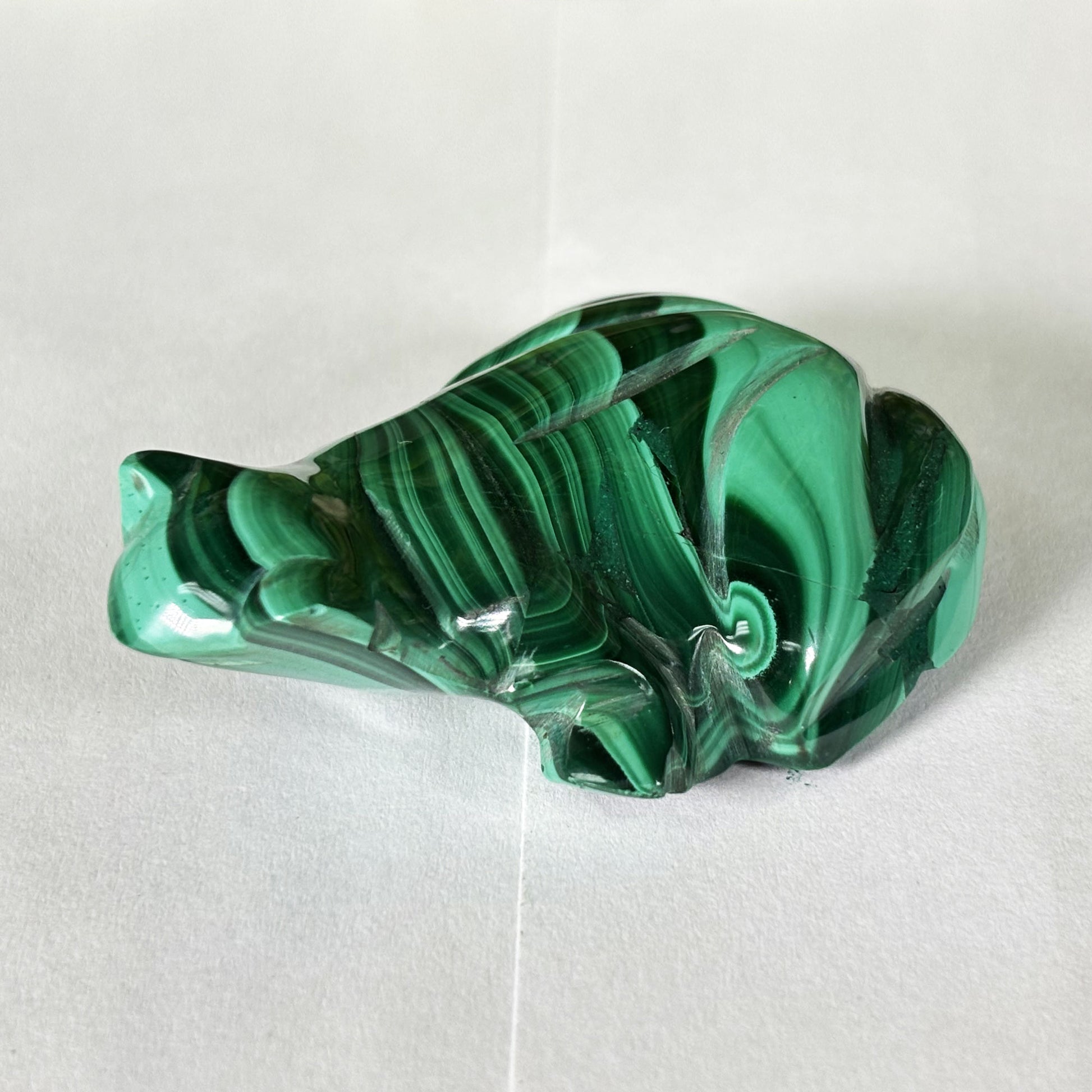 Malachite Crystal Frog Figurine - Gem Avenue Retail