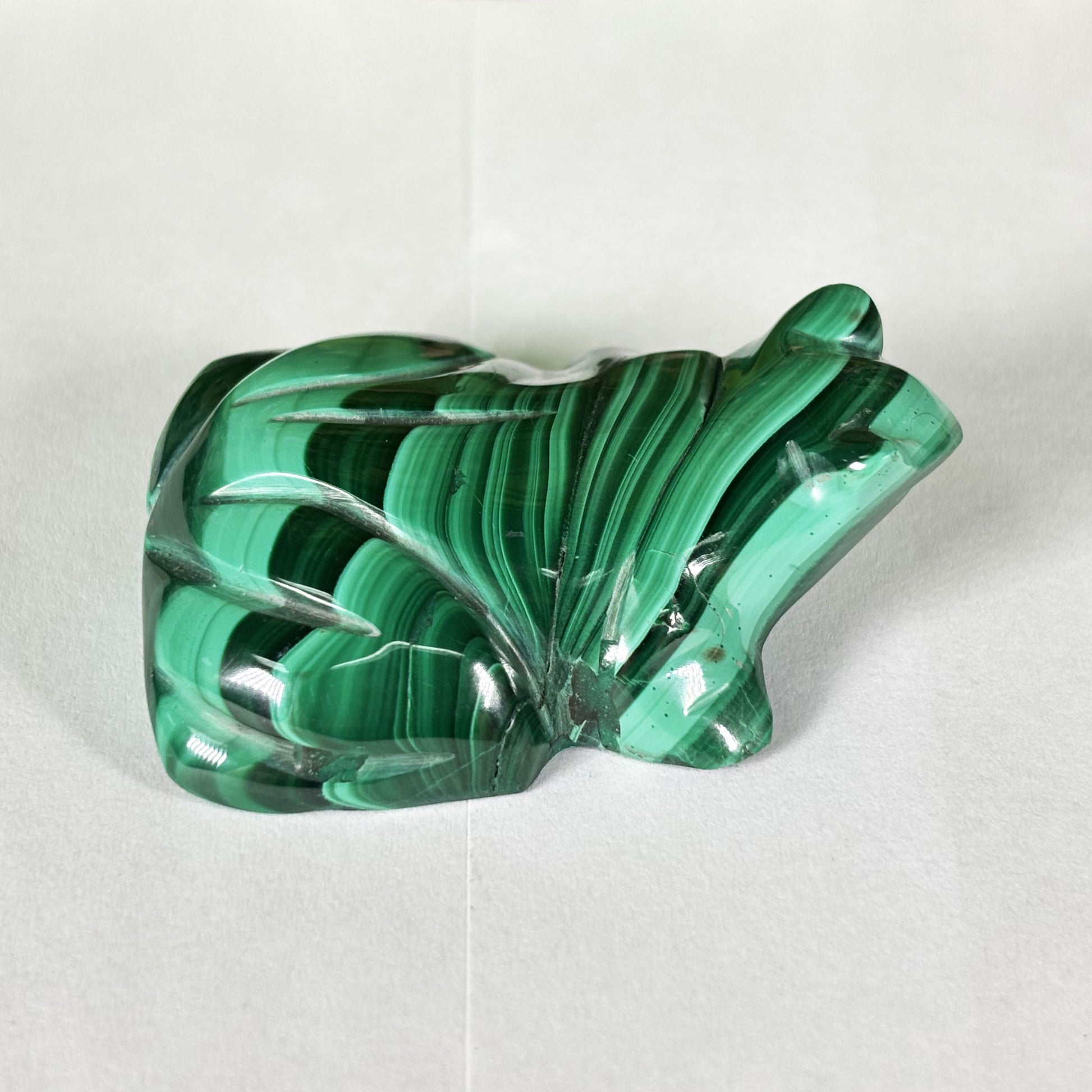 Malachite Crystal Frog Figurine - Gem Avenue Retail