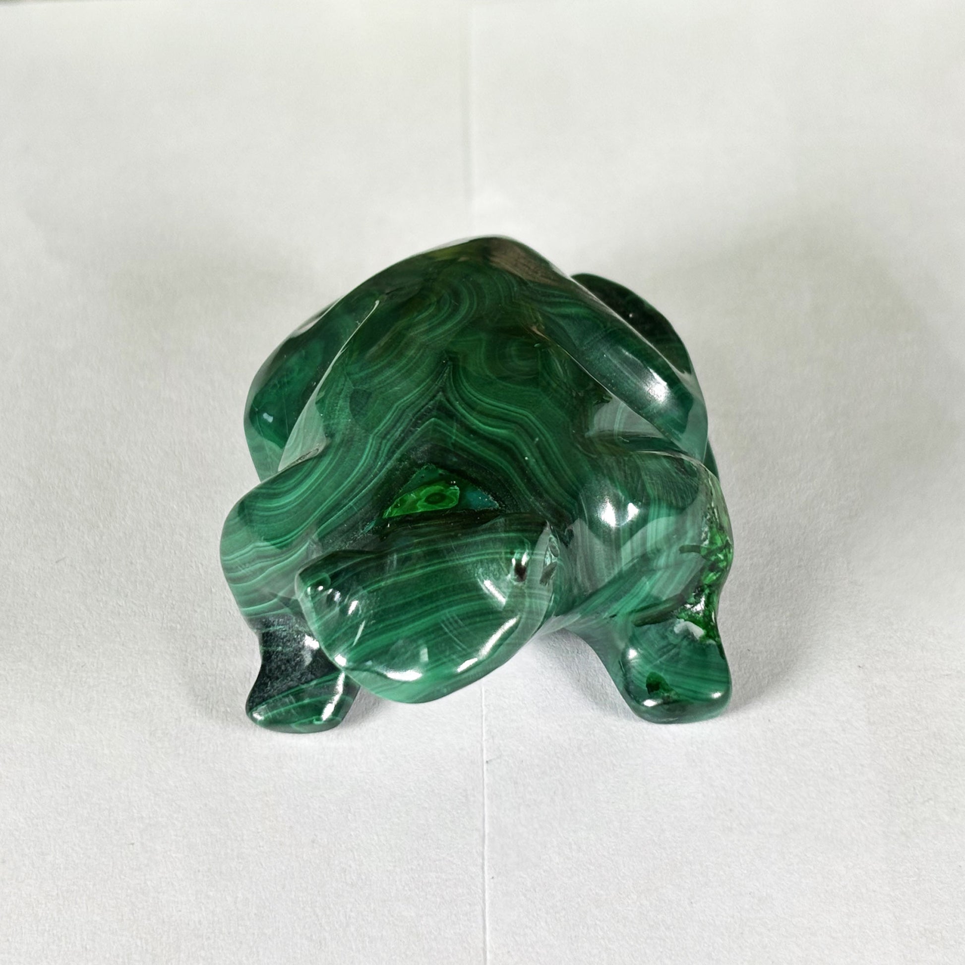 Malachite Crystal Frog Figurine - Gem Avenue Retail