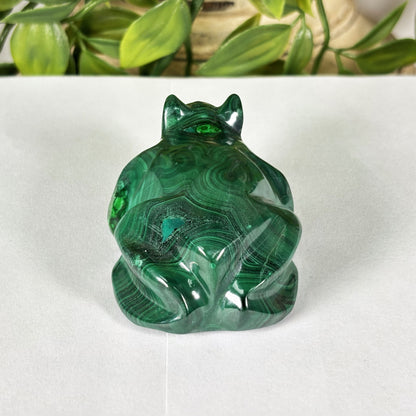 Malachite Crystal Frog Figurine - Gem Avenue Retail