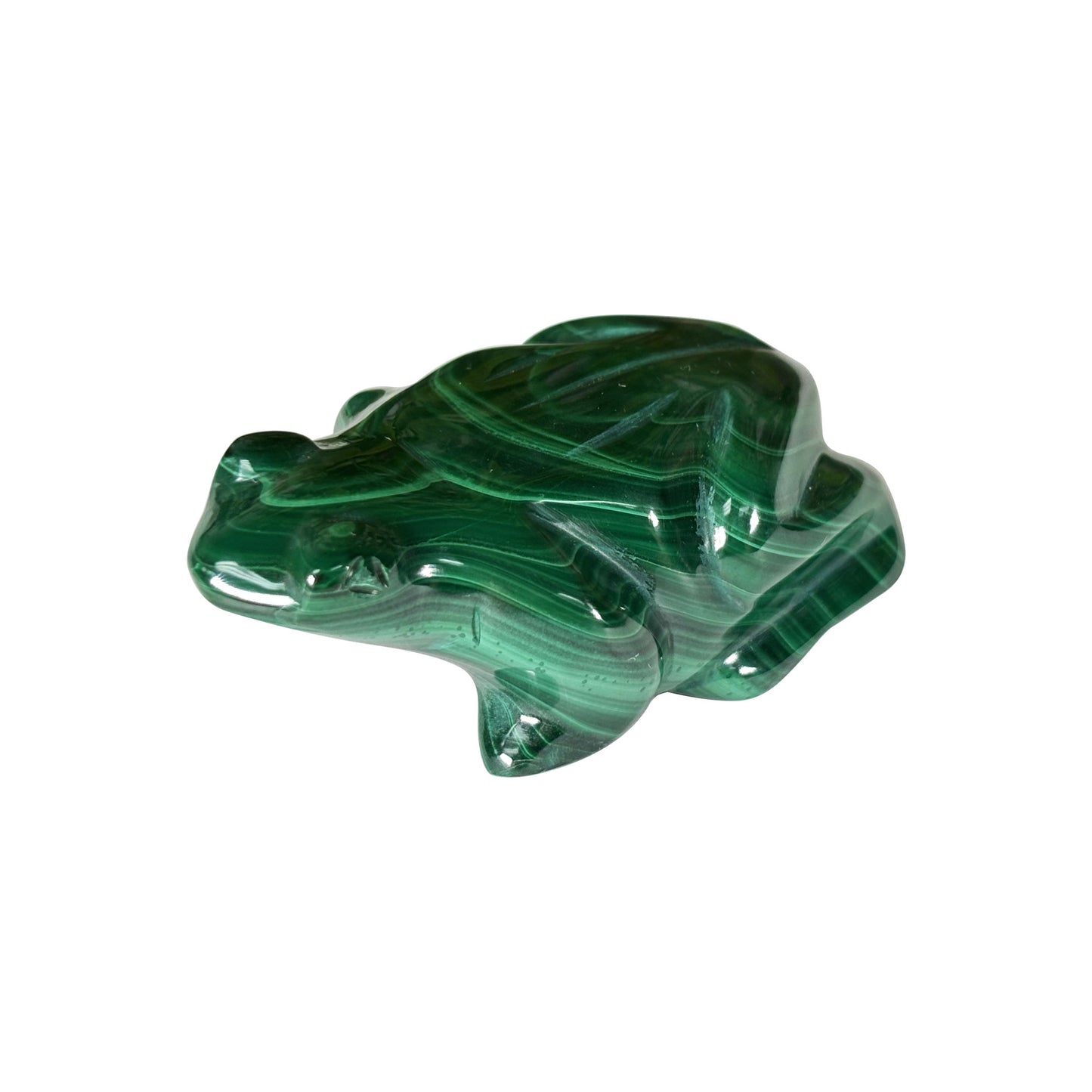 Malachite Crystal Frog Figurine - Gem Avenue Retail