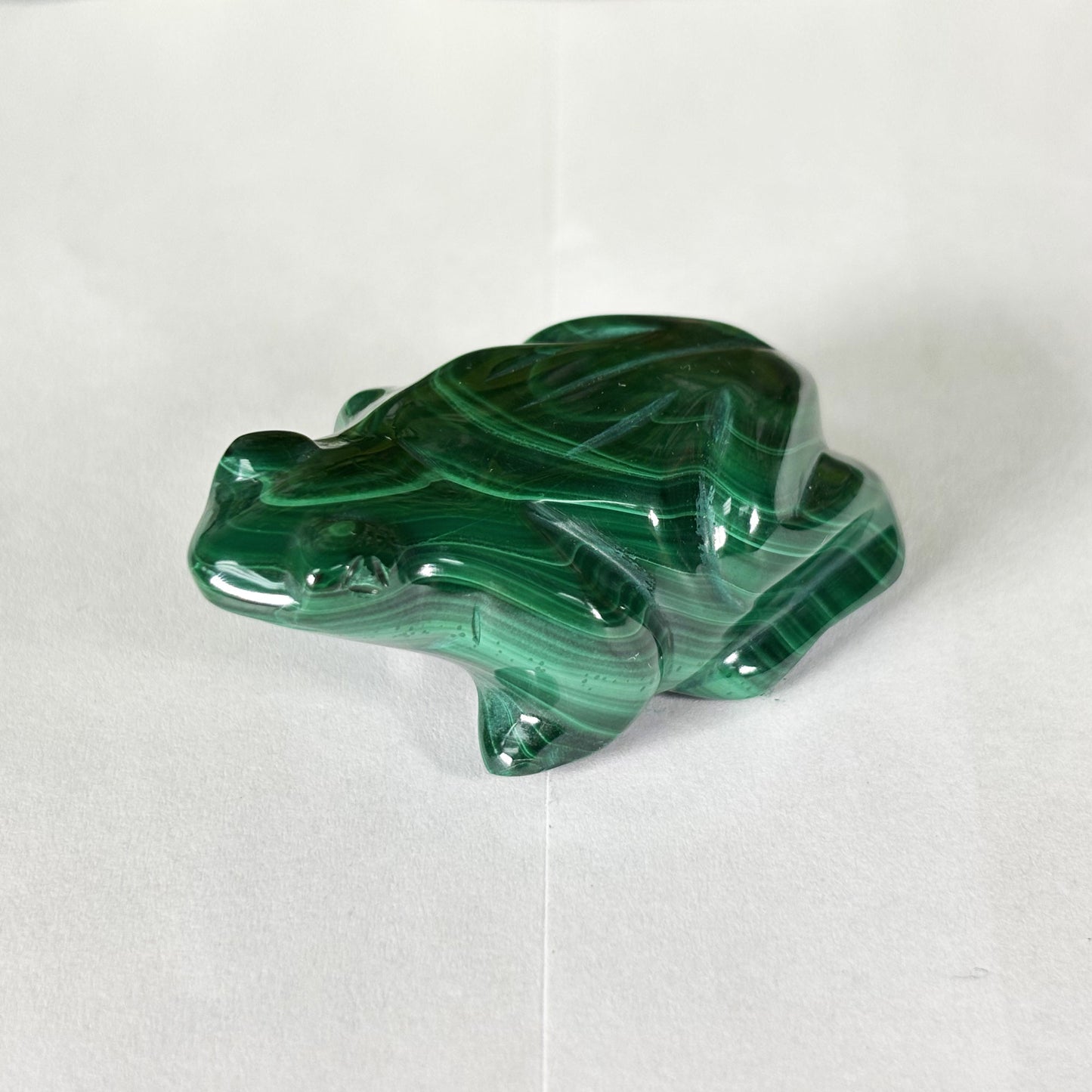 Malachite Crystal Frog Figurine - Gem Avenue Retail