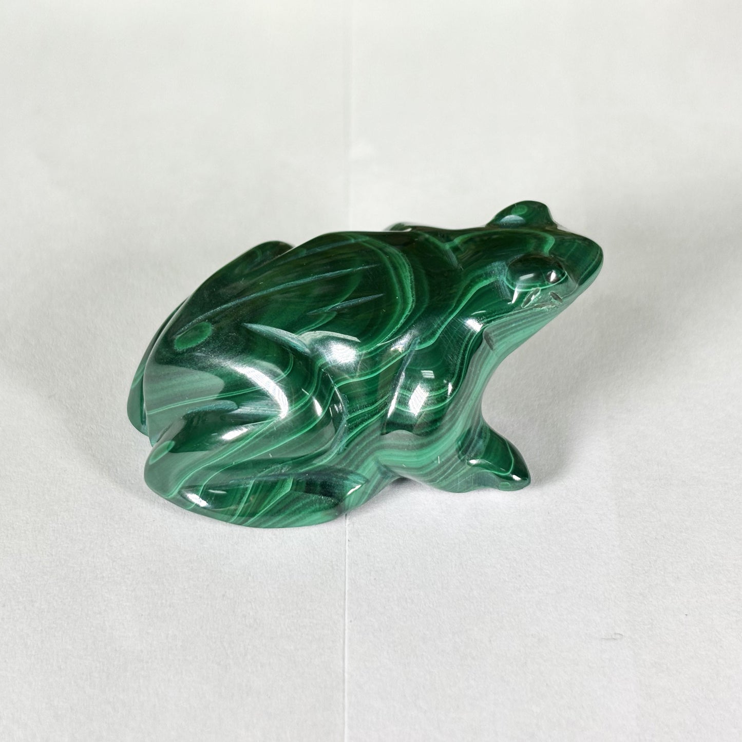 Malachite Crystal Frog Figurine - Gem Avenue Retail