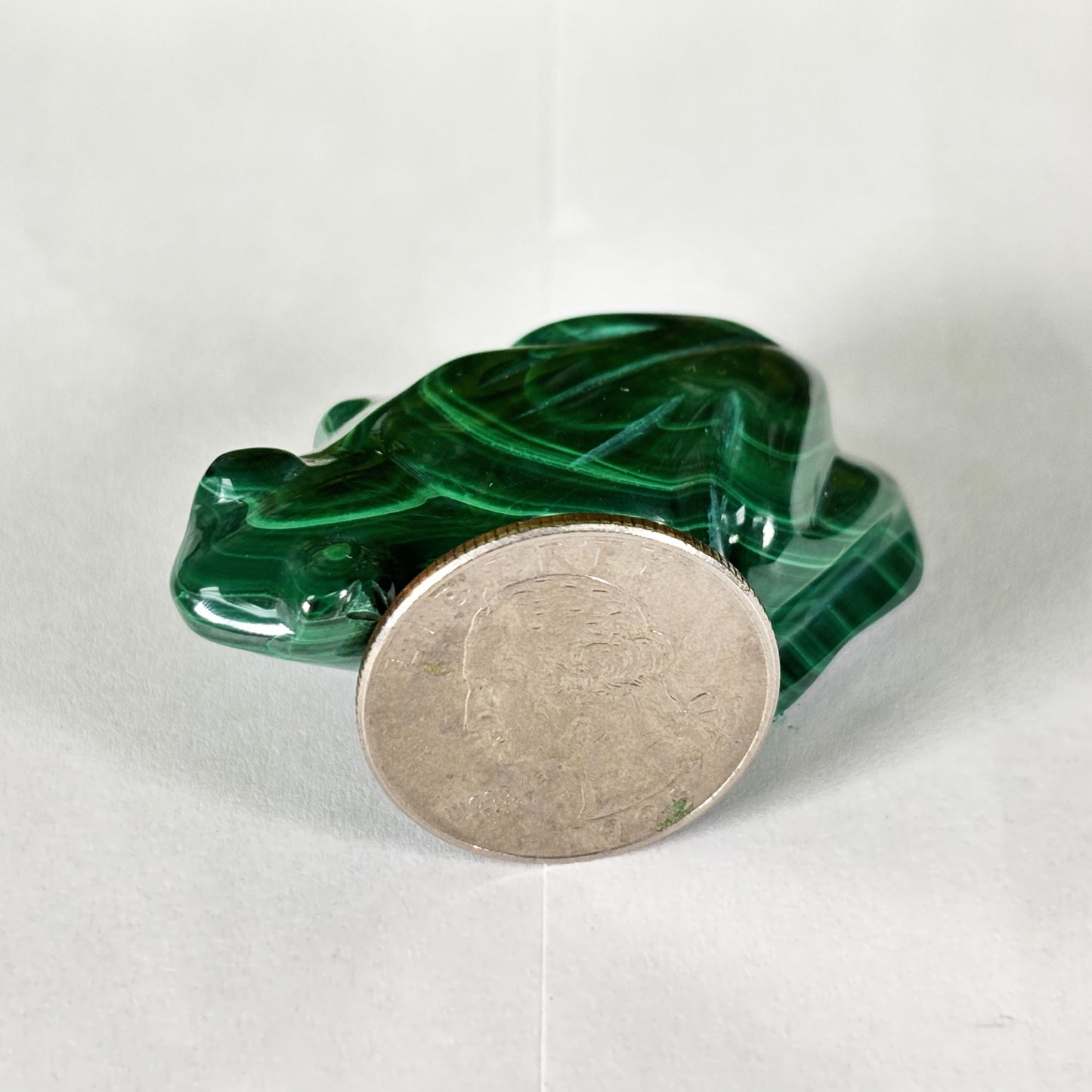 Malachite Crystal Frog Figurine - Gem Avenue Retail