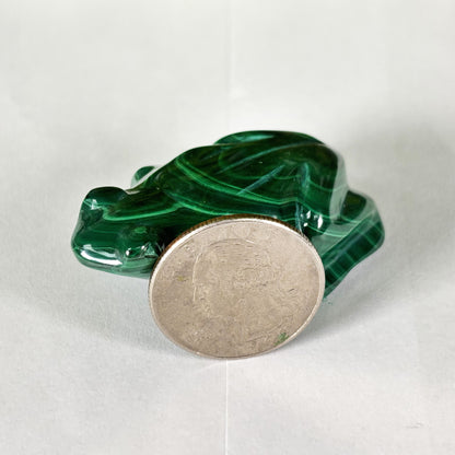 Malachite Crystal Frog Figurine - Gem Avenue Retail