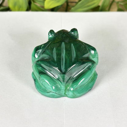 Malachite Crystal Frog Figurine - Gem Avenue Retail
