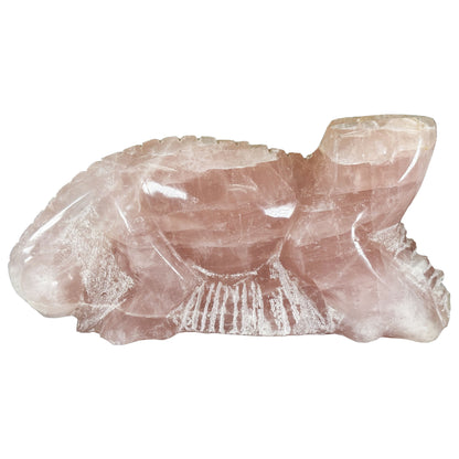 Rose Quartz Lizard Crystal Figurine - Gem Avenue Retail
