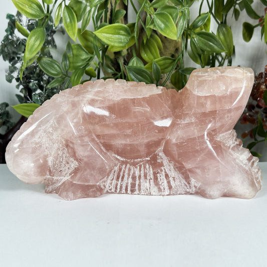 Rose Quartz Lizard Crystal Figurine - Gem Avenue Retail