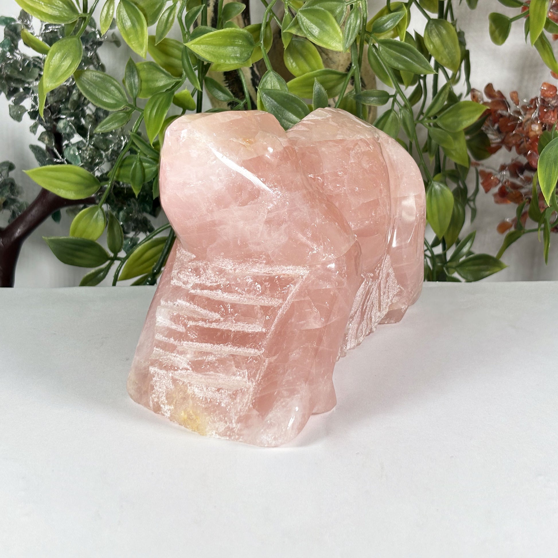 Rose Quartz Lizard Crystal Figurine - Gem Avenue Retail